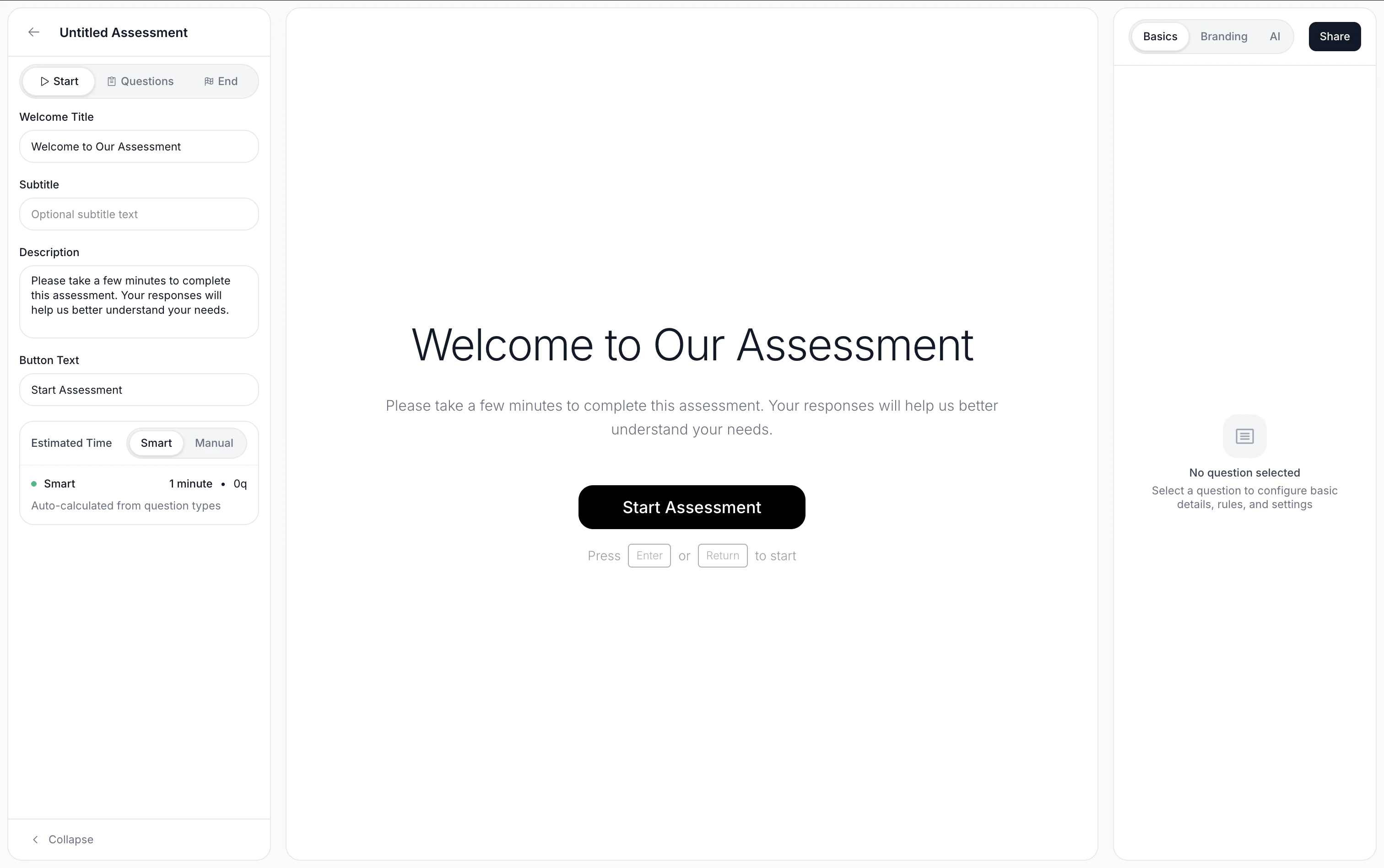Welcome Page Configuration